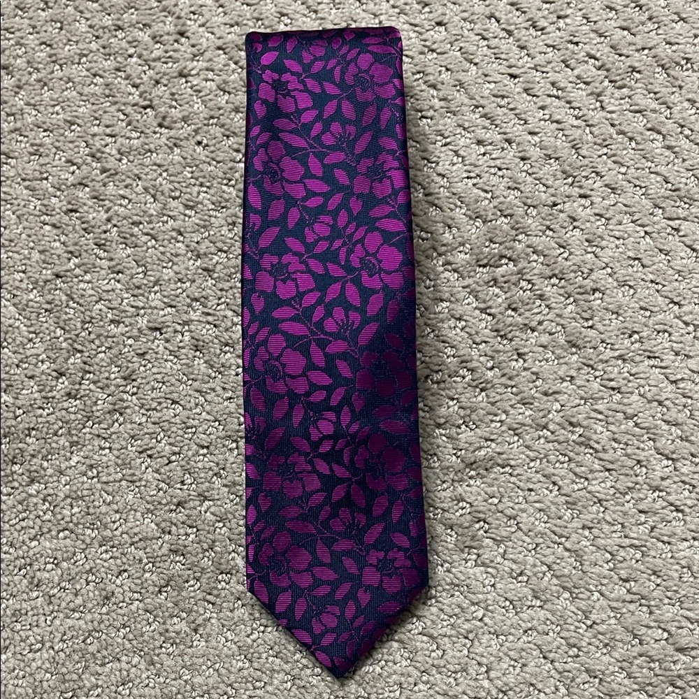 Ted Baker London Dark Purple Floral Tie